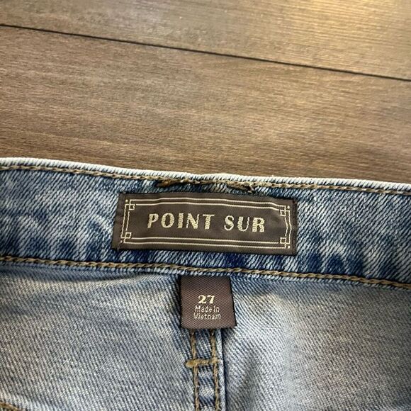 Point Sur by J Crew High Rise Slim Boyfriend Distressed Jean Women 27 - Picture 3 of 7